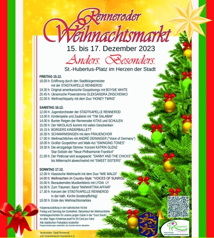 Rennerod Weihnachtsmarkt Plakat2023 v1